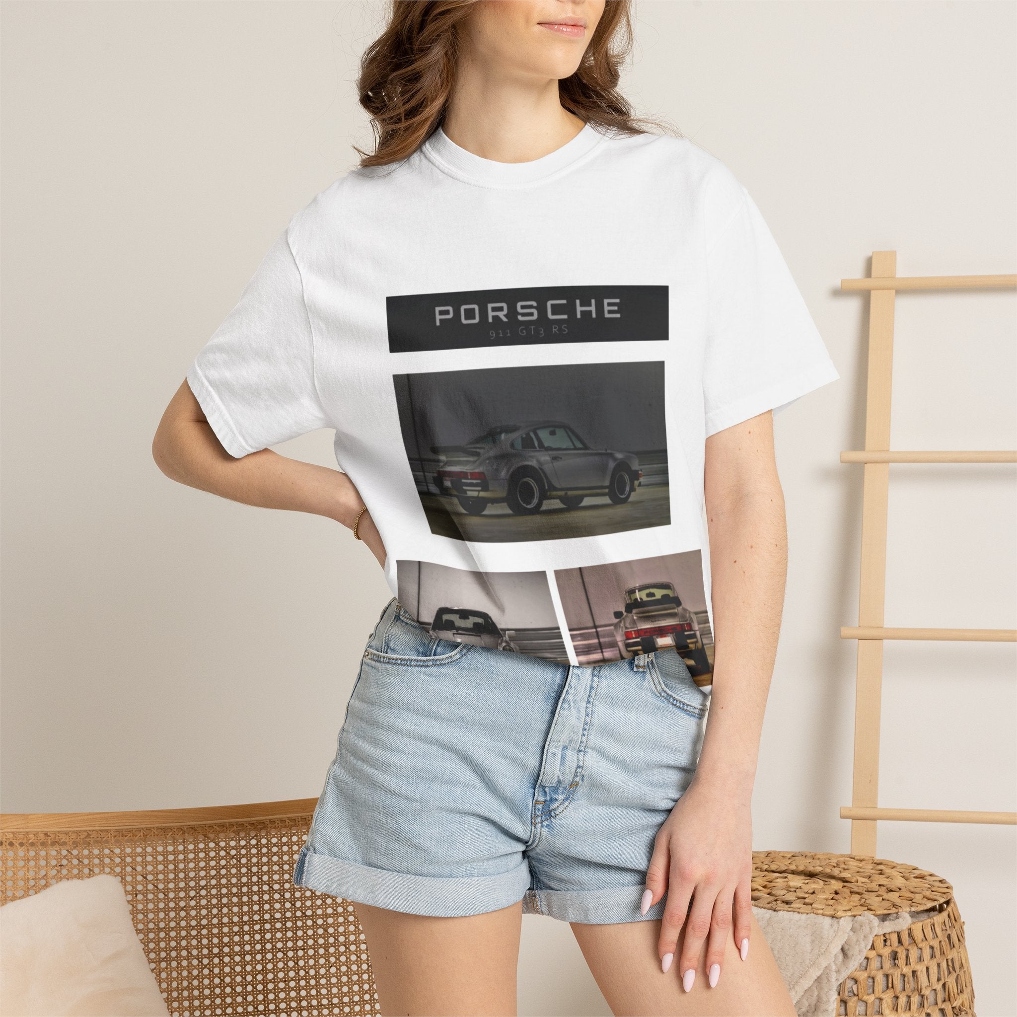 Porsche Vintage Photo Collage T-Shirt