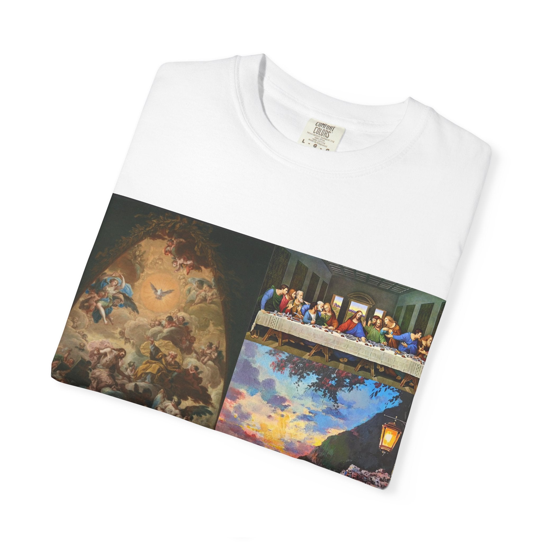 Italy Collage T-Shirt — Italian Travel Vintage Art & Coastal Scenes