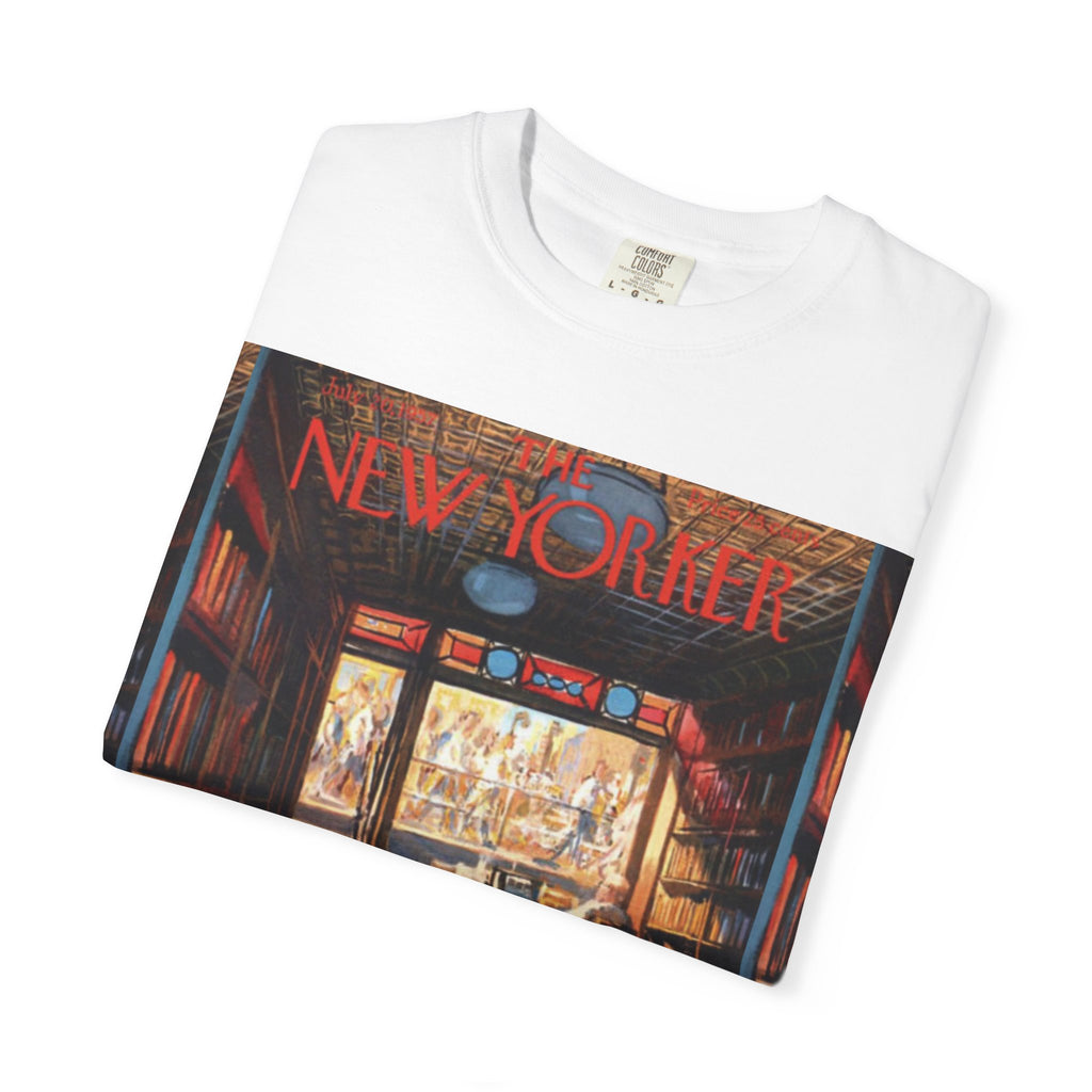 Bookshop Vibes T-Shirt — 'New Yorker' Illustrated Bookstore Graphic Tee