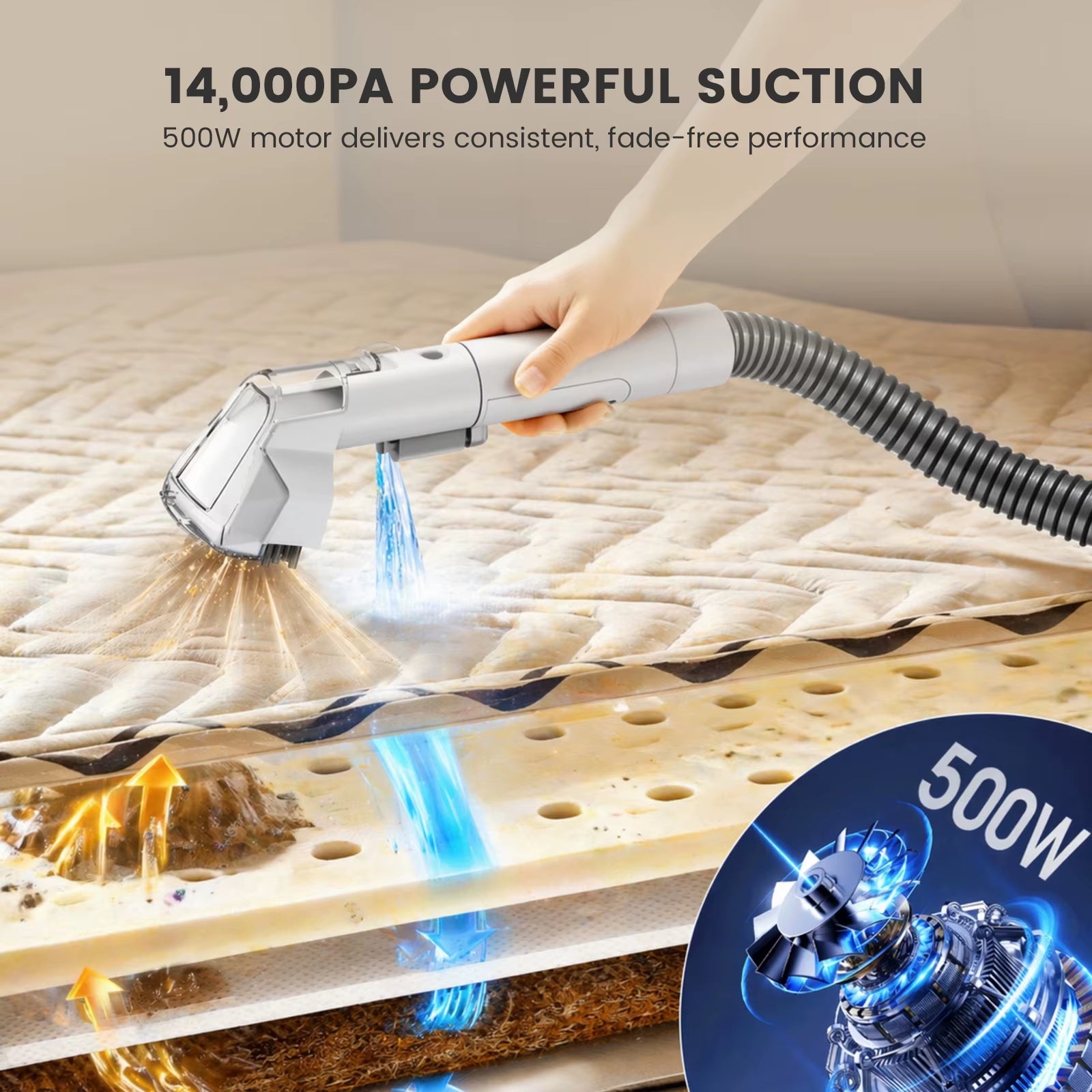 Steam Cleaner Portable Wet and Dry Household Upholstery Fabric Sofa Washing Spot Vacuum Carpet Cleaner