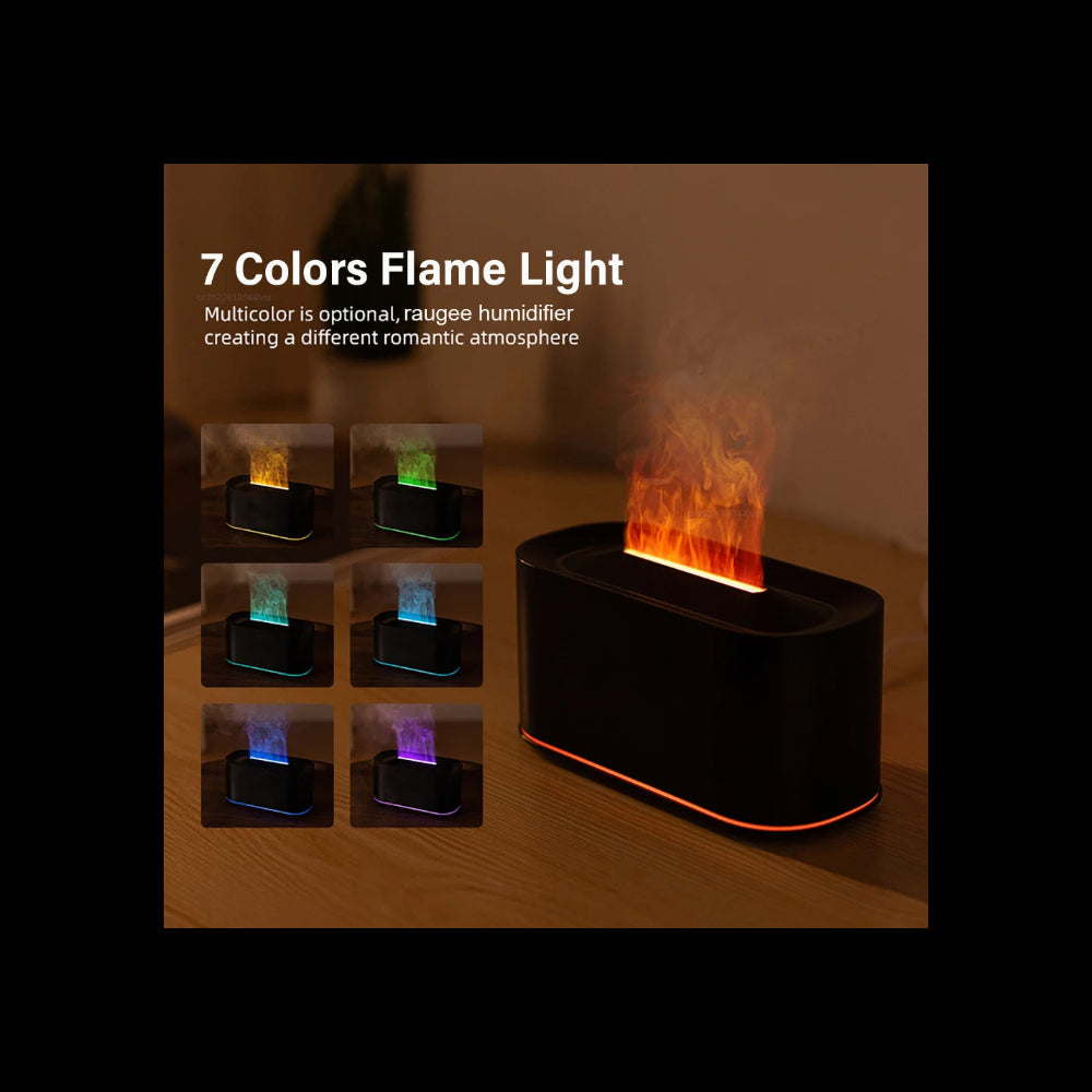 Aroma Humidifier Mini Air Humidifier for Home Bedroom Flame Essential Oils Diffuser Desktop Fragrance Diffuser with Night Light