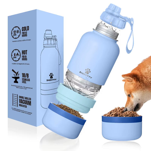 Best Selling Products 3 in 1 Type New Arrivals Outdoor Travel Walking Portable Pet Dog Water Bottle for Drinks Food