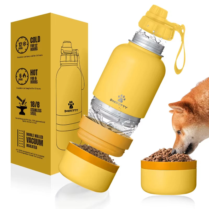 Best Selling Products 3 in 1 Type New Arrivals Outdoor Travel Walking Portable Pet Dog Water Bottle for Drinks Food