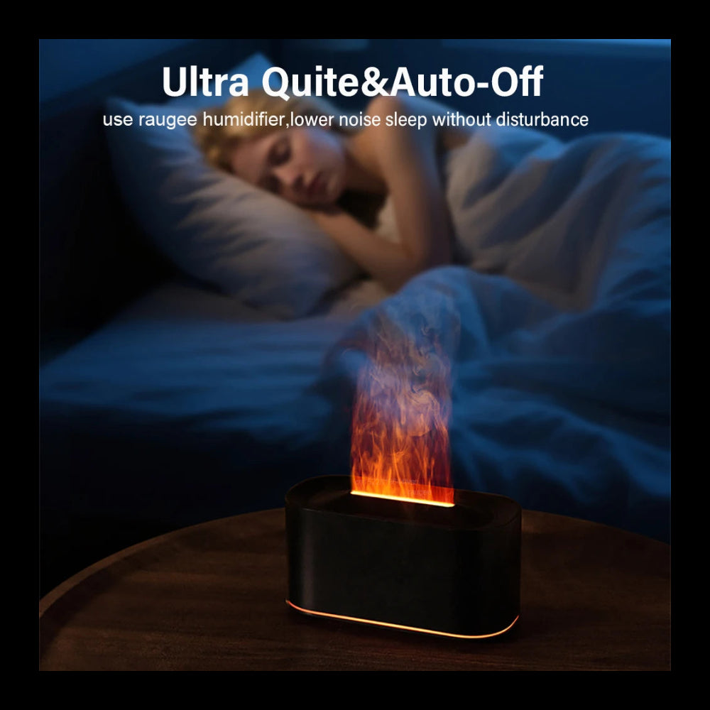 Aroma Humidifier Mini Air Humidifier for Home Bedroom Flame Essential Oils Diffuser Desktop Fragrance Diffuser with Night Light
